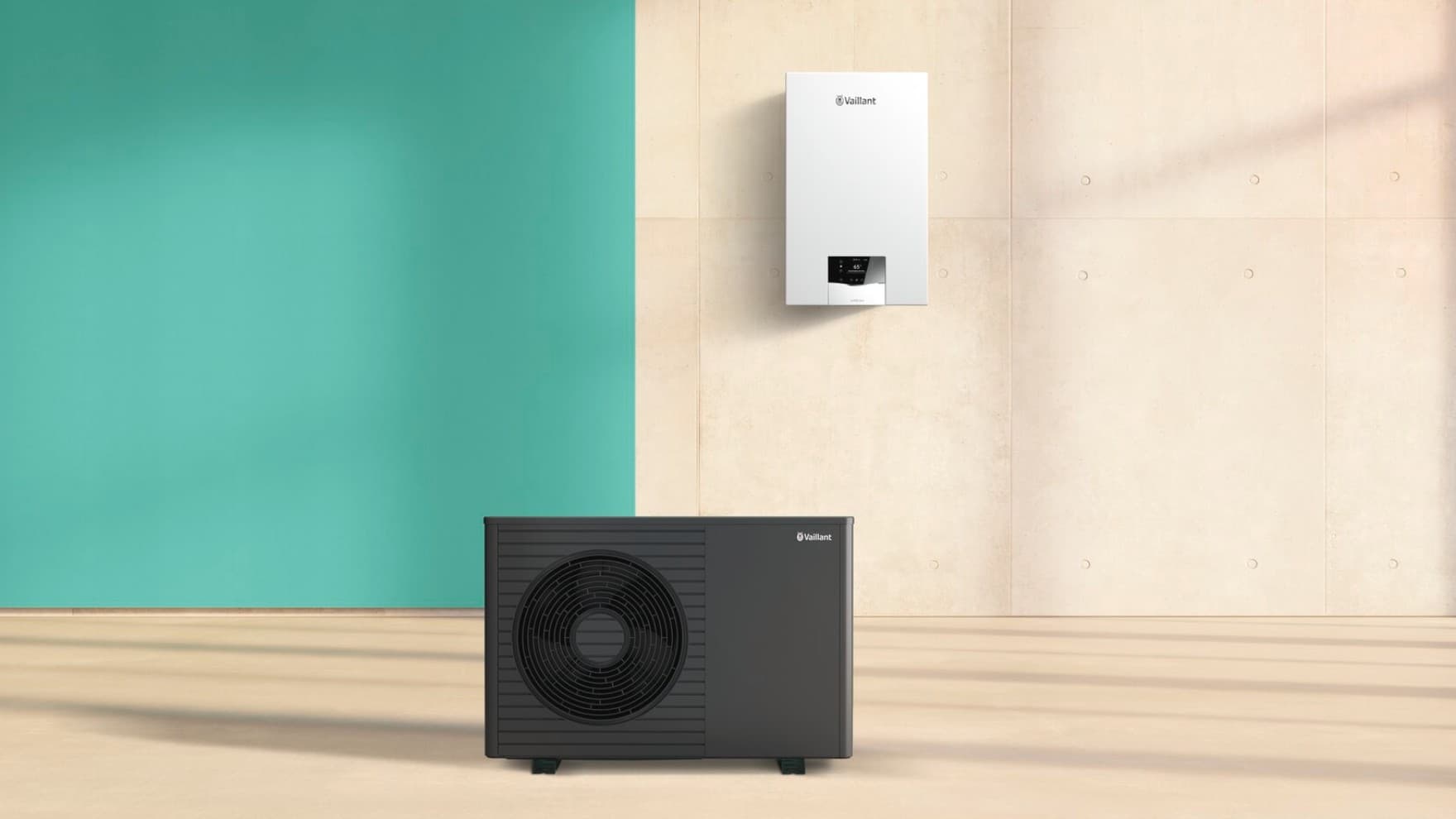 Гібридна система опалення з тепловим насосом aroTHERM plus та газовим котлом ecoTEC plus